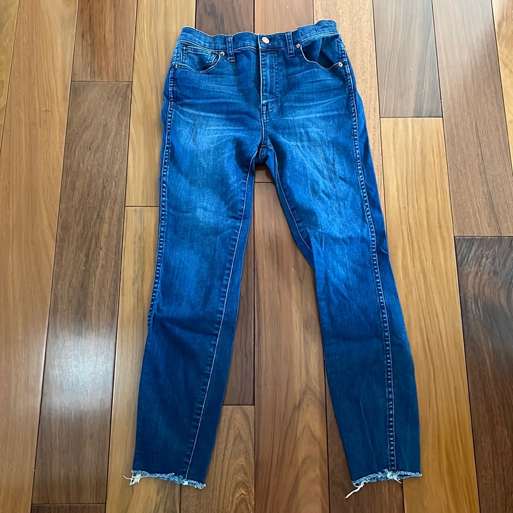 High Rise Medium Wash Cropped Skinny Madewell Jeans Size 28